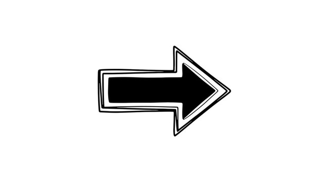 Black Arrow Icon Pointing Right Direction.