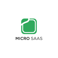 Fototapeta premium Green square logo representing micro saas platform with modern rounded edge design.