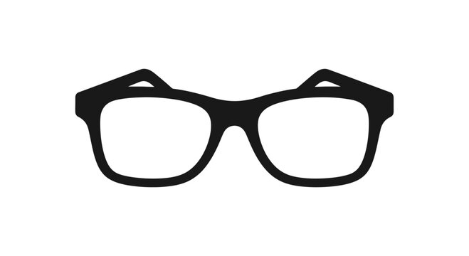 Black Plastic Eyeglasses with Clear Lenses.