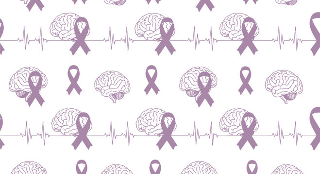Brain Awareness, Epilepsy, Neurological Disorder, Medical Research, Support Ribbon