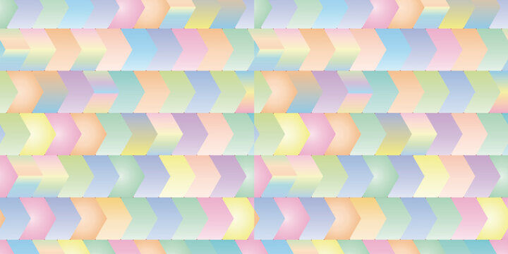 Colorful Pastel Chevron Geometric Seamless Pattern Background