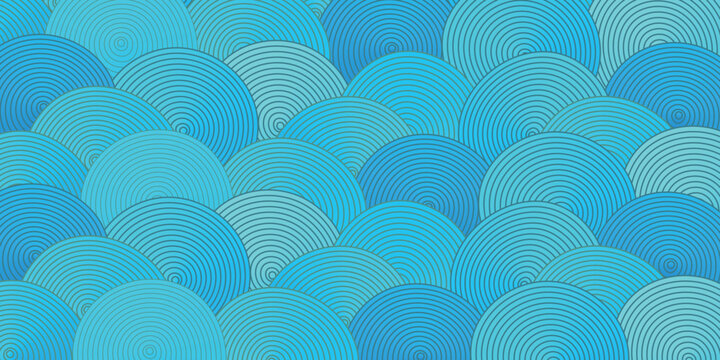 Blue Abstract Circular Pattern Background Design