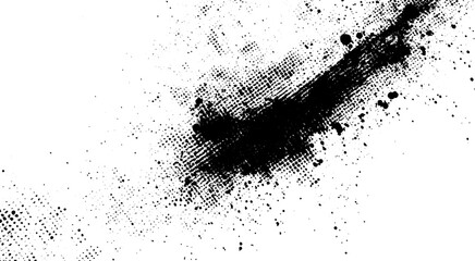 Obraz premium Black Ink Splatter Burst with Texture Overlay. 