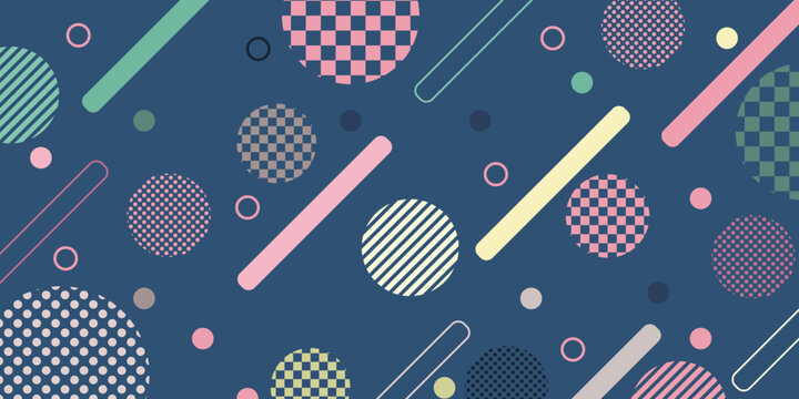 Colorful Abstract Memphis Style Background Graphic Pattern