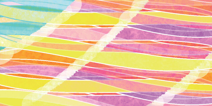 Vibrant Abstract Background with Wavy Colorful Strips and Texture