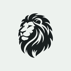 Obraz premium lion head logo design simple modern vector