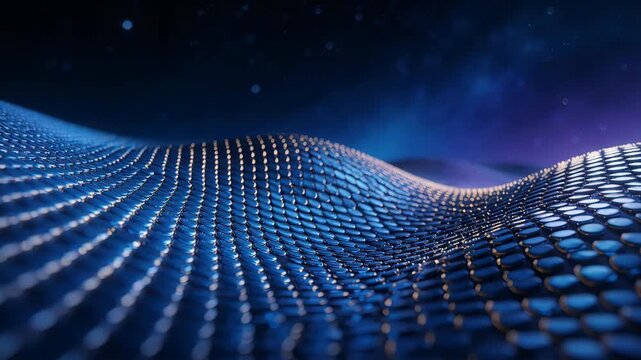Abstract wave of metallic discs