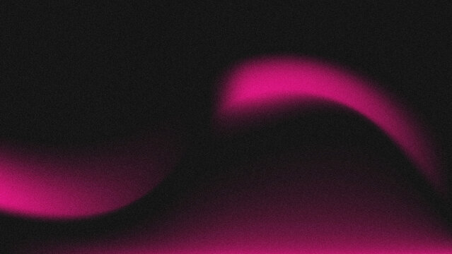Abstract grainy gradient background with vibrant pink magenta glow curves on a dark black backdrop.