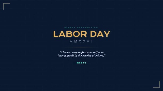 International Labor Day Celebration Motion Animation