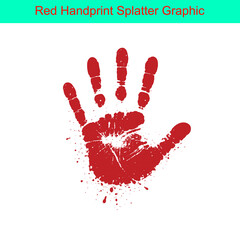 Red Handprint Splatter Graphic © GFXMEHEDI