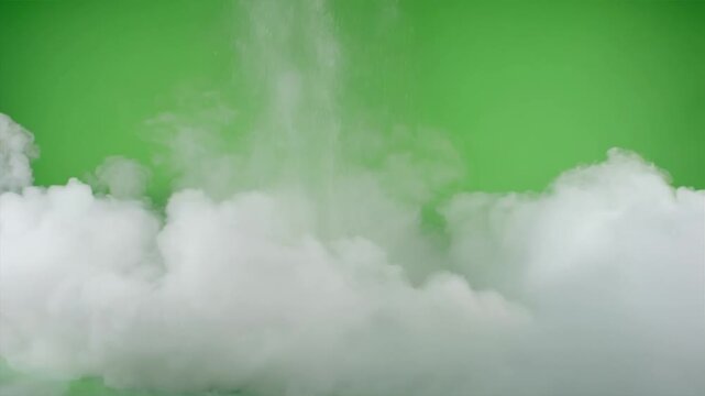 Pressurized Mist Geyser Eruption Green Screen 4K Video