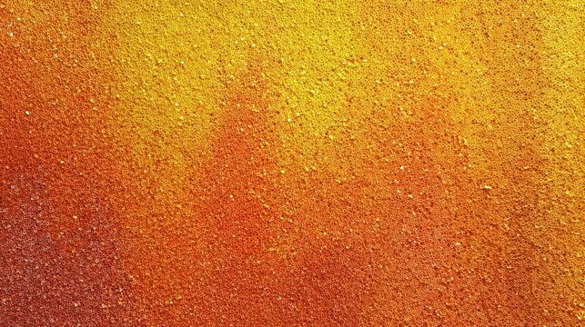 Vibrant textured warm abstract background with smooth yellow and orange gradient, bright yellow tones in upper area blending into rich orange shades, full uniform granular gritty sandy texture