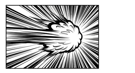 Comic Book Style Dynamic Action Explosion Effect Illustration. © Afsana_Barika