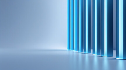 Fototapeta premium Abstract Blue Vertical Stripes Gradient Background Modern Minimal Texture