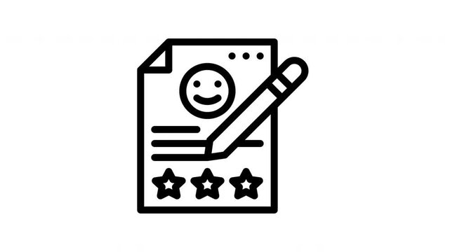 testimonial minimalist stroke animation