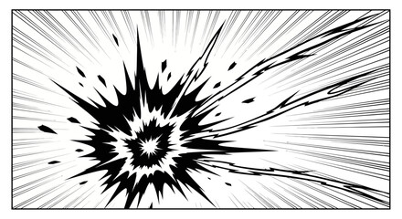 Dramatic manga style impact explosion illustration. © Misha_Naila