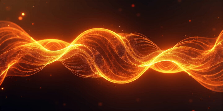 Abstract fire and red background with glowing fractal light waves and energy swirl patterns creates a futuristic plasma motion art illustration backdrop