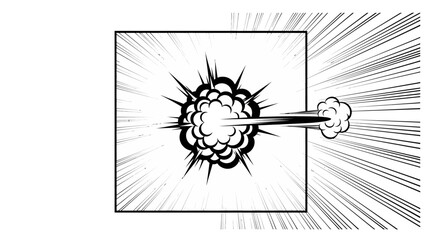 Manga style explosion action graphic illustration. © Insyirah_Munawwar