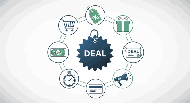 Business Deal Concept with Icons.