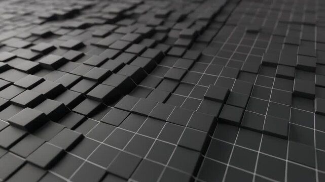 black cube grid background