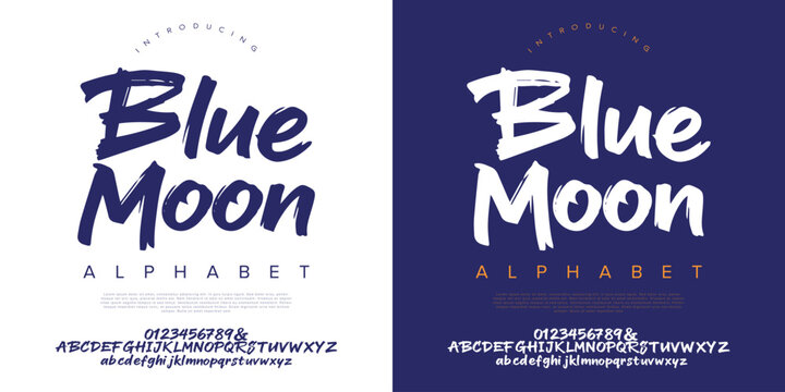 Blue Moon Textured Dry Brush Script Font for Artistic Branding Logo Design and Creative Quote