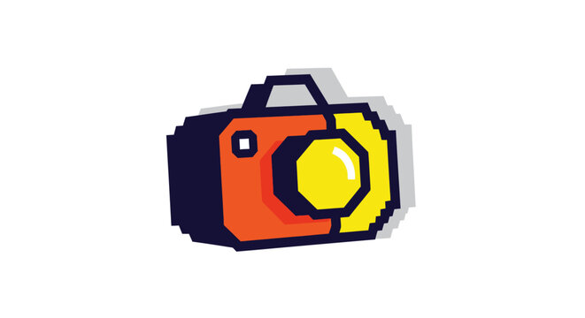 Pixelated camera icon