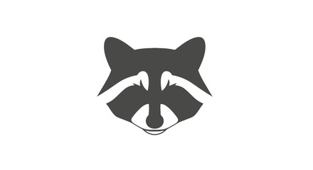 Raccoon Head Illustration Simple Design. © Bacan