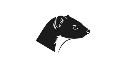 Black Silhouette of a Cats Head. © Bacan