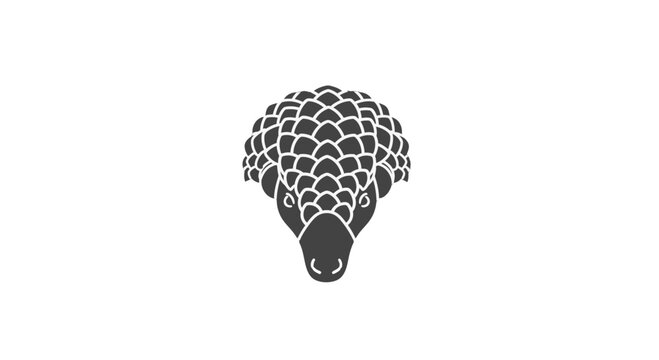 Black and White Giraffe Head Illustration.