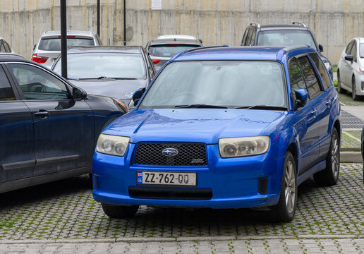 April 18, 2026, Tbilisi, Georgia Subaru Forester SG5 SG9 Second Generation 2002-2008 Parked Side View