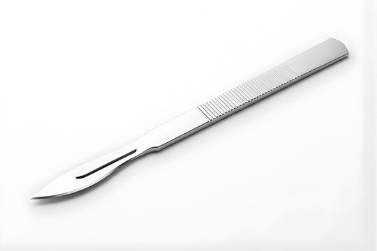scalpel on white background, surgical tool, medical instrument