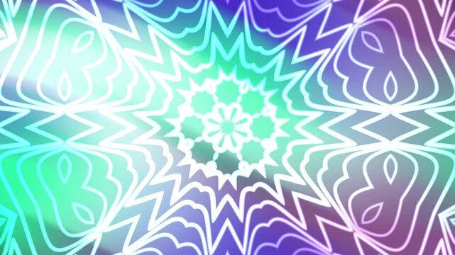 Abstract kaleidoscope overlay design pattern suitable for backgrounds, prints, digital art, textiles, and packaging designs. Colorful and mesmerizing visual.