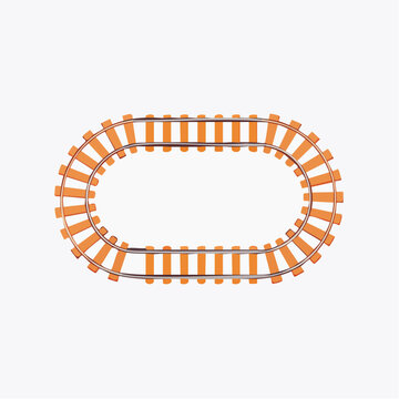 Oval Toy Train Track