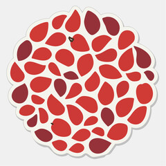 Fototapeta premium Abstract Red Pomegranate Seeds Pattern