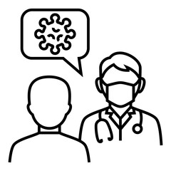 Obraz premium Doctor Consultation About Viral Infection Symptoms