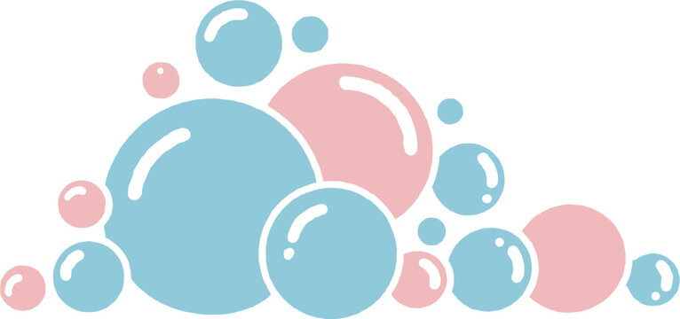pastel soap bubbles