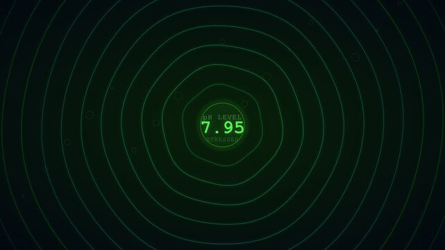 Ocean Acidity Pulse &ndash; pH Level Monitor Seamless Loop 4K