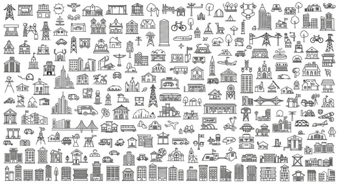 Collection of Ancient Egyptian Hieroglyphs Symbols and Icons.