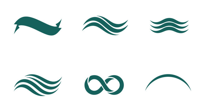 Green infinity and wave symbols.