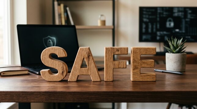 Cybersecurity Data Protection Concept Minimal Style