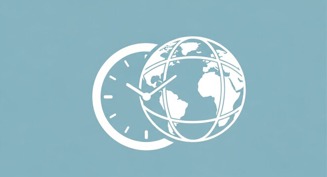 Global Time Management - A Conceptual Illustration of Time Zones and Coordination.
