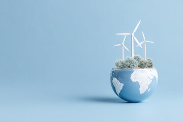 Naklejka premium Global sustainability and green energy on planet earth ensure an eco friendly climate that preserves our beautiful natural wonders.