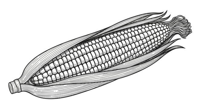 Black and white corn on cob.