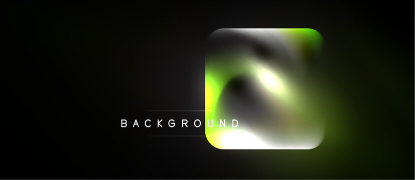 Dark background features vibrant, fluid shape. Gradient colors blend, creating modern abstract design. Text reads background.