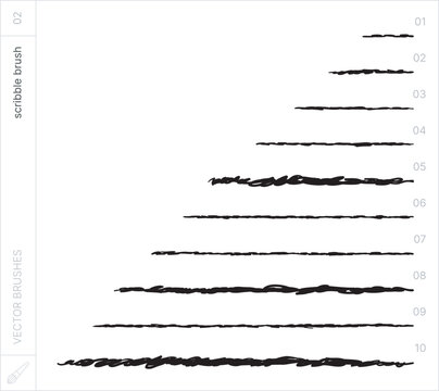 Vector Brushes. Scribble Brush.