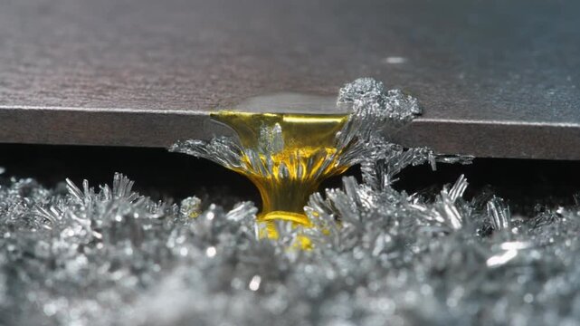 Molten metal crystallization
