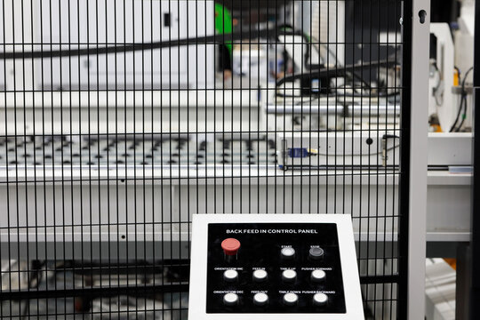 industrial machinery with remote control console