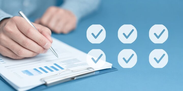 To secure approval, the clerk must review every document in the file, marking the checklist to update the record in the digital archive.
