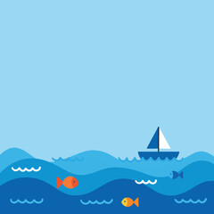 Naklejka premium sea