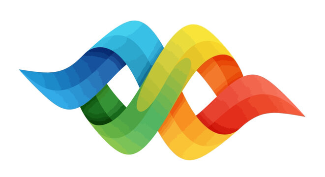 Abstract Rainbow Wave Logo
